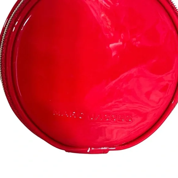 MARC JACOBS Mini 4" Red Patent glossy round crossbody NWOT - Picture 3 of 11